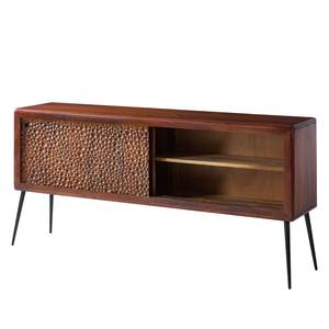 Sideboard Chingo Massivholz Mango / Eisen - Braun / Schwarz