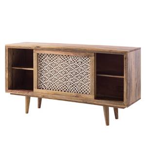 Sideboard Chibia Massivholz Mango - Braun / Weiß