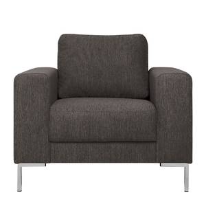 Fauteuil Fiesta I Tissu structuré - Gris foncé