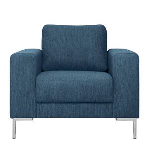 Fauteuil Fiesta I Tissu structuré - Bleu jean