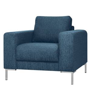 Fauteuil Fiesta I Tissu structuré - Bleu jean