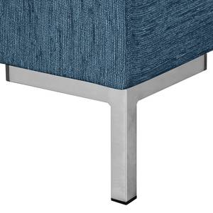 Fauteuil Fiesta I Tissu structuré - Bleu jean