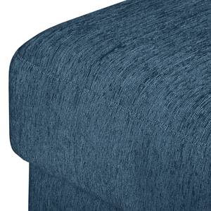Ecksofa Fiesta I Strukturstoff - Jeansblau - Longchair davorstehend rechts - Ohne Schlaffunktion