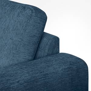 Ecksofa Fiesta I Strukturstoff - Jeansblau - Longchair davorstehend links - Ohne Schlaffunktion