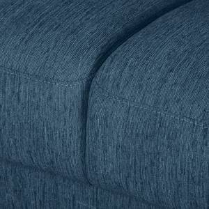 Ecksofa Fiesta I Strukturstoff - Jeansblau - Longchair davorstehend links - Ohne Schlaffunktion