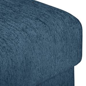 Ecksofa Fiesta I Strukturstoff - Jeansblau - Longchair davorstehend links - Ohne Schlaffunktion