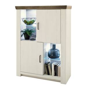 Highboard Pontile II Aurelio pijnboomhouten look/Nelson eikenhouten look - Hoogte: 146 cm