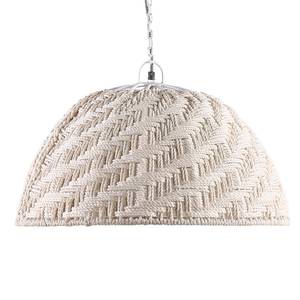 Hanglamp Gatsby katoen/ijzer - wit/beige