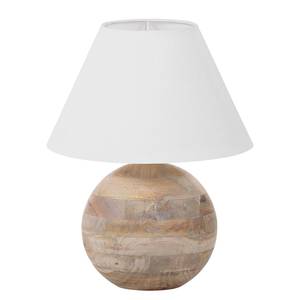 Lampe Lucerna V Étoffe de coton / Manguier massif - Blanc / Marron