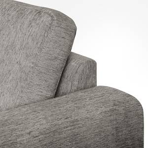 Ecksofa Fiesta I Strukturstoff - Platin - Longchair davorstehend links - Ohne Schlaffunktion