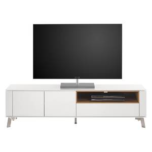 Meuble TV Palena Blanc mat / Chêne à nœuds