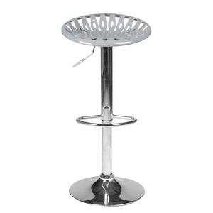 Tabouret de bar Naranja I Matière plastique / Métal - Gris - Gris