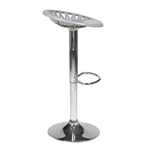 Tabouret de bar Naranja I Matière plastique / Métal - Gris - Gris