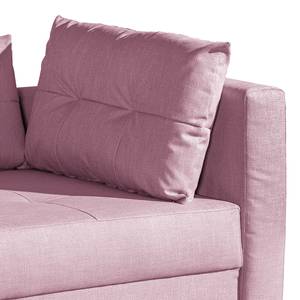 Chaise longue Kalbar Structuurstof - Mauve - Armleuning vooraanzicht rechts