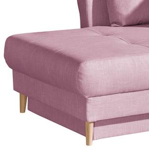 Chaise longue Kalbar Structuurstof - Mauve - Armleuning vooraanzicht rechts