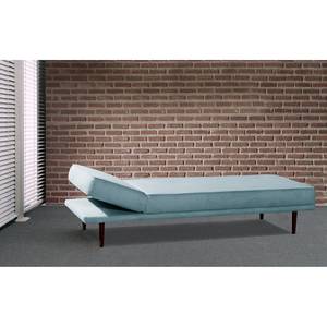 Chaise longue Lenora Structuurstof - Pastelblauw