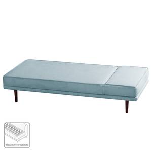 Chaise longue Lenora Structuurstof - Pastelblauw