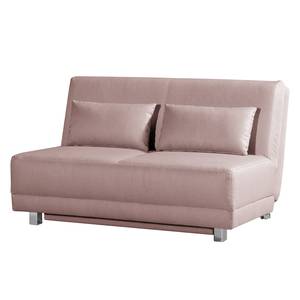 Canapé convertible Allora Tissu structuré - Rose clair - Largeur : 145 cm