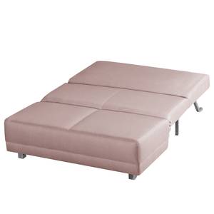 Canapé convertible Allora Tissu structuré - Rose clair - Largeur : 145 cm