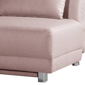 Canapé convertible Allora Tissu structuré - Rose clair - Largeur : 145 cm