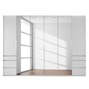 Vouwdeurkast Everly Wit/spiegelglas - Breedte: 300 cm