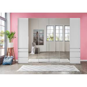 Armoire à portes pliantes Everly Blanc / Verre miroir - Largeur : 300 cm