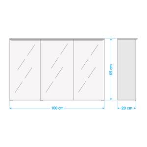 Armoire de toilette lumineuse Florida Blanc - Largeur : 100 cm