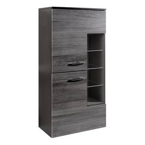 Midischrank Florida III Graphit / Eiche Rauchsilber Dekor