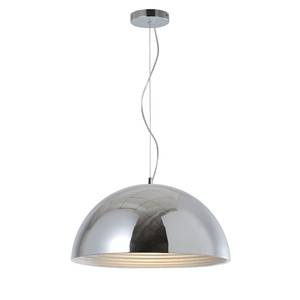 Hanglamp Mads staal - 1 lichtbron - Zilver - Diameter: 50 cm