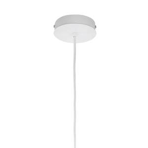 Hanglamp Tuba glasvezel - 1 lichtbron - Wit - Hoogte: 100 cm - Diameter: 50 cm