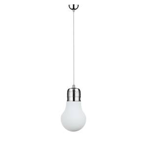 Hanglamp Bulb IV glas/staal - 1 lichtbron
