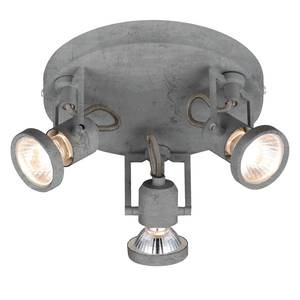 LED-plafondlamp Concreto II staal - 3 lichtbronnen