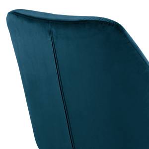 Chisa Fauteuil, fauteuil lounge bleu. Velours