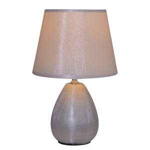 Lampe Silverline Argenté - Céramique - Textile - 10 x 31 x 10 cm