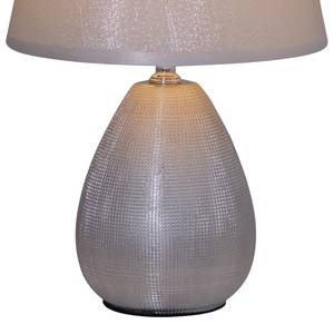 Lampe Silverline Argenté - Céramique - Textile - 10 x 31 x 10 cm