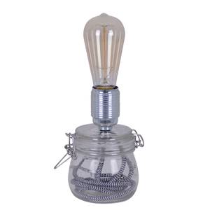 Lampe Max I Transparent - Verre - Métal - Textile - 11 x 20 x 11 cm