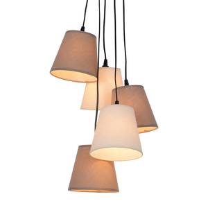 Hanglamp Corgi textielmix/roestvrij staal  - 5 lichtbronnen