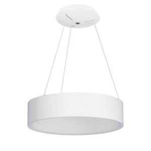 LED-Pendelleuchte Carla Acrylglas / Edelstahl - 1-flammig - Weiß - Durchmesser: 45 cm