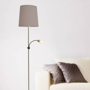 LED-staande lamp Armin textielmix/roestvrij staal  - 2 lichtbronnen