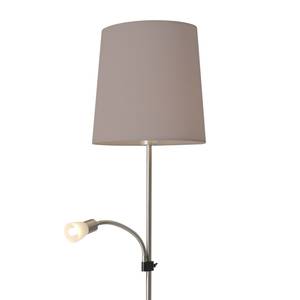 LED-staande lamp Armin textielmix/roestvrij staal  - 2 lichtbronnen