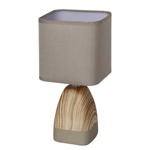 Tafellamp Katness textielmix/keramiek - 1 lichtbron - Beige