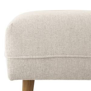 Gestoffeerde hocker Cala II structuurstof - Geweven stof Saia: Beige