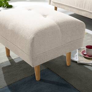 Polsterhocker Cala II Strukturstoff - Webstoff Saia: Beige