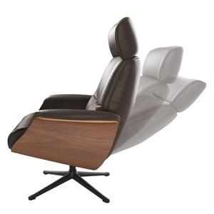 Fauteuil relax Anderson I Cuir Neto : Marron - Noir - Noyer