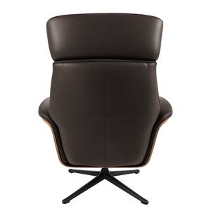 Fauteuil relax Anderson I Cuir Neto : Marron - Noir - Noyer