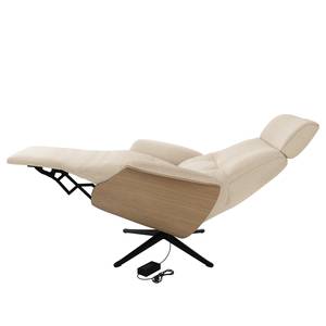 Fauteuil relax Anderson III Tissu Saia: Beige - Noir - Chêne