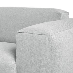 Hoekbank HUDSON 1,5-zits + chaise longue Geweven stof Saia: Lichtgrijs - Longchair vooraanzicht links