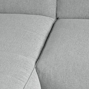 Ecksofa HUDSON 1,5-Sitzer mit Longchair Webstoff Saia: Hellgrau - Longchair davorstehend links