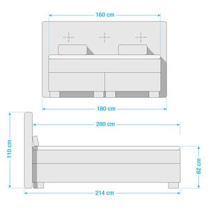 Lit boxspring Kelso Tissu