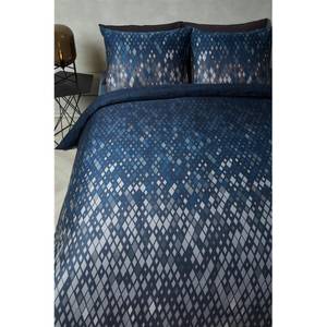 Parure de lit Little Lozenge Coton - Bleu / Gris - 155 x 200 cm + oreiller 80 x 80 cm